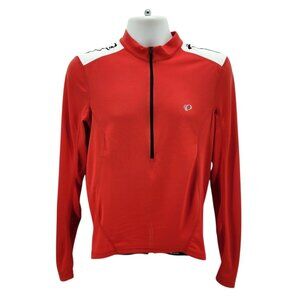 Pearl Izumi Select Mens Medium Cycling Jersey 1/2 Zip Long Sleeve Mock Neck Mesh